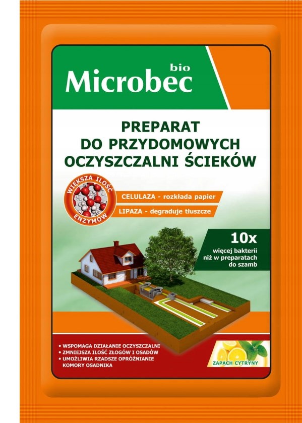 Microbec BIO – Aktywator do przydomowych oczyszczalni ścieków 35g kg CYTRYNA